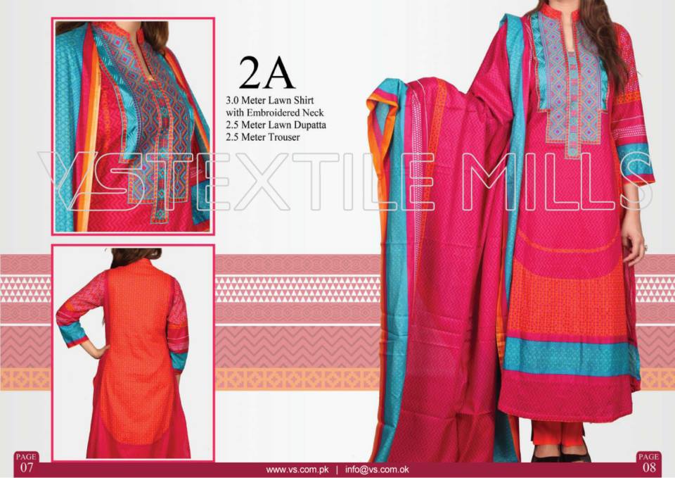 VS Textile Mills Vadiwala Lawn Embroidered Chiffon Collection 2015 (12)