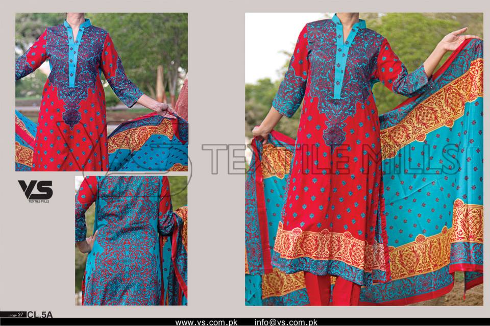 VS Textile Mills Vadiwala Lawn Embroidered Chiffon Collection 2015 (14)