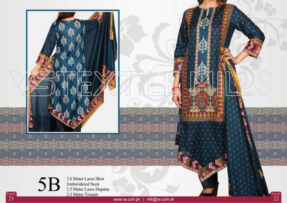 VS Textile Mills Vadiwala Lawn Embroidered Chiffon Collection 2015 (15)