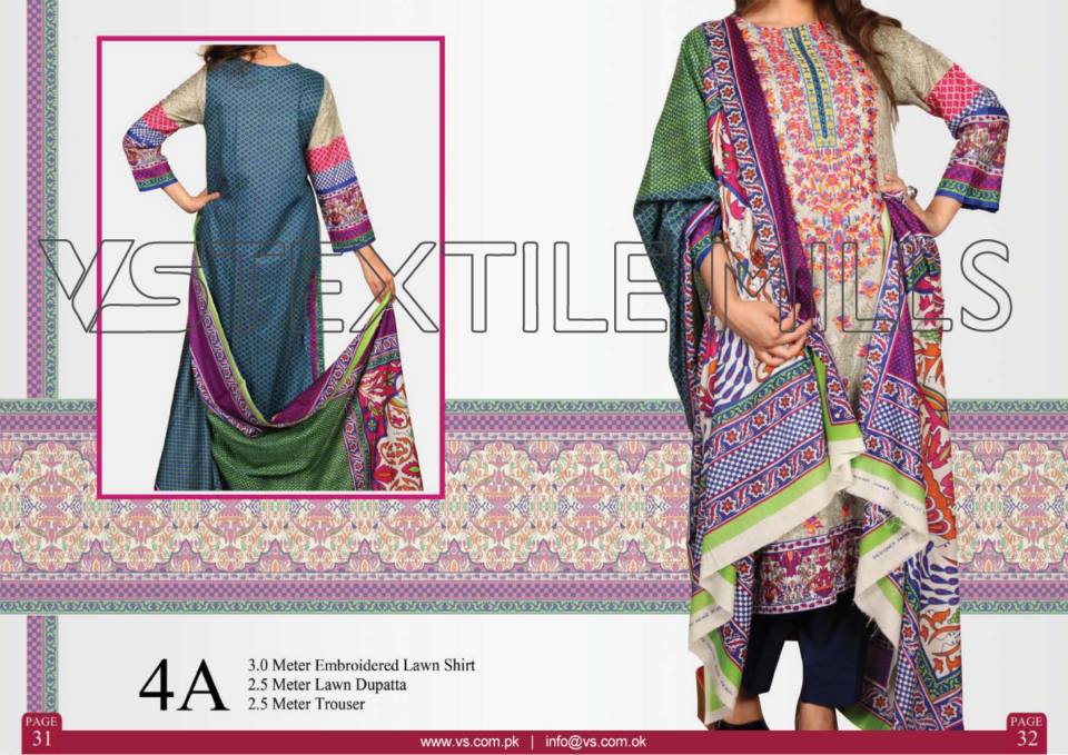 VS Textile Mills Vadiwala Lawn Embroidered Chiffon Collection 2015 (22)