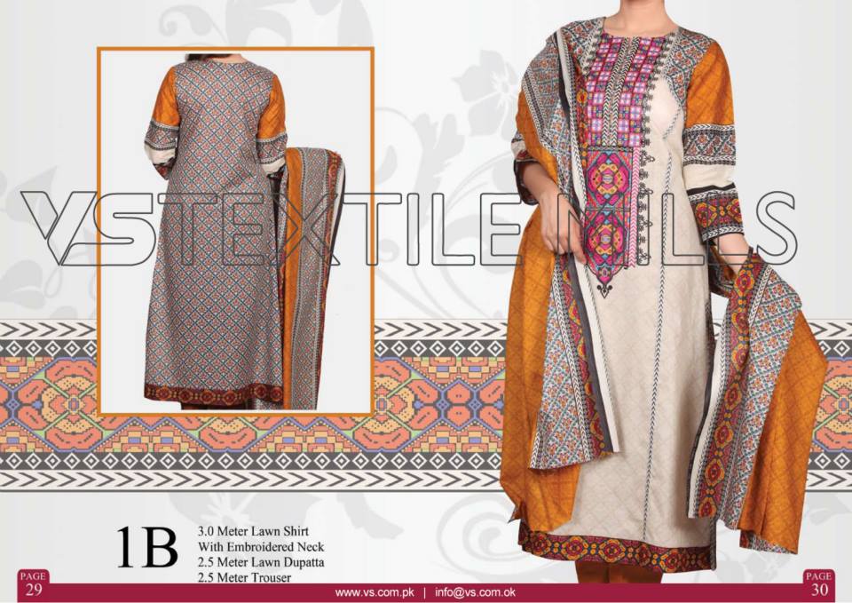 VS Textile Mills Vadiwala Lawn Embroidered Chiffon Collection 2015 (24)