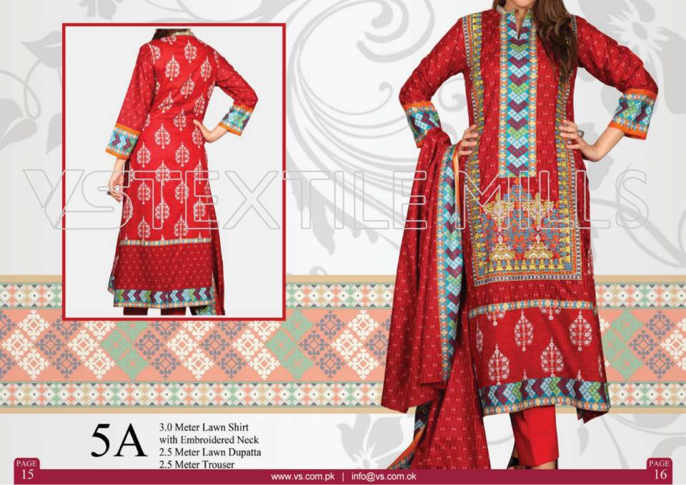 VS Textile Mills Vadiwala Lawn Embroidered Chiffon Collection 2015 (26)