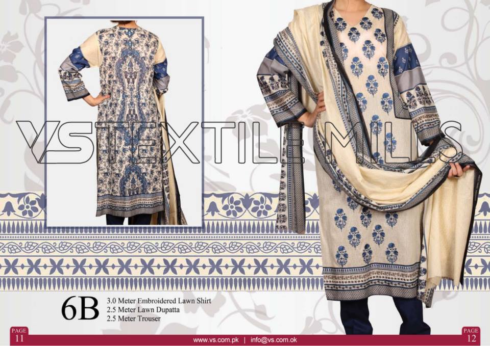VS Textile Mills Vadiwala Lawn Embroidered Chiffon Collection 2015 (29)