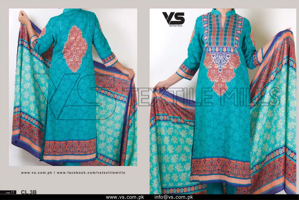 VS Textile Mills Vadiwala Lawn Embroidered Chiffon Collection 2015 (32)