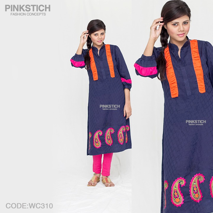 Colorful Stylish Kurta Dresses for Women By Pinkstich Collection 2015-2016 (4)