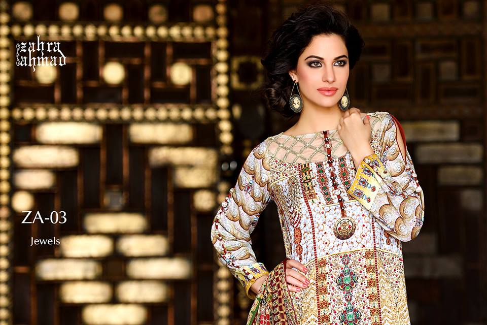 Zahra Ahmed Mystical Printed Shirts Tunics Collection 2015-16 (11)