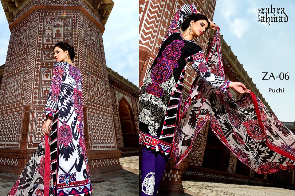 Zahra Ahmed Mystical Printed Shirts Tunics Collection 2015-16 (25)