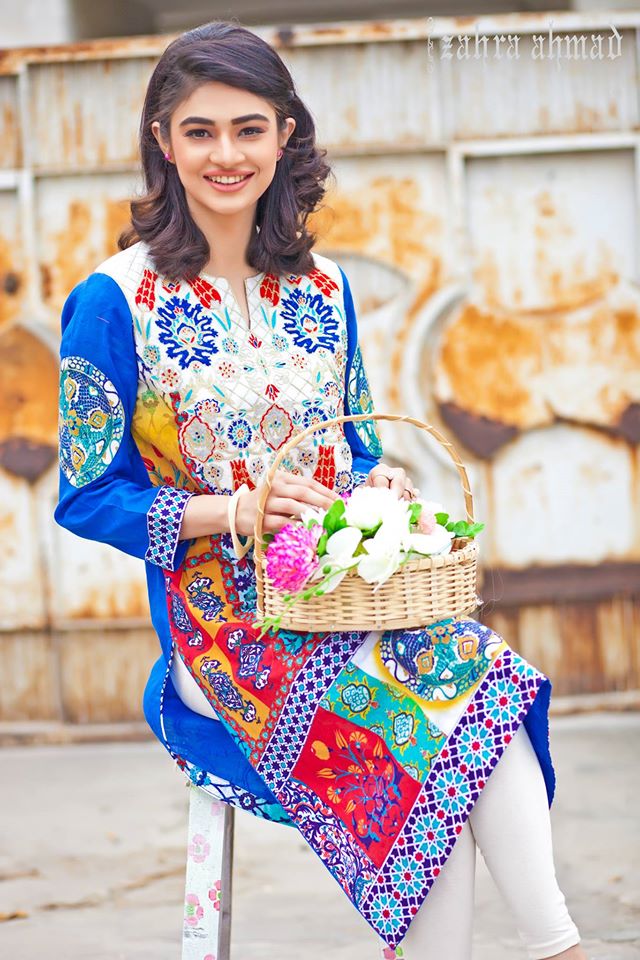 Zahra Ahmed Mystical Printed Shirts Tunics Collection 2015-16 (26)