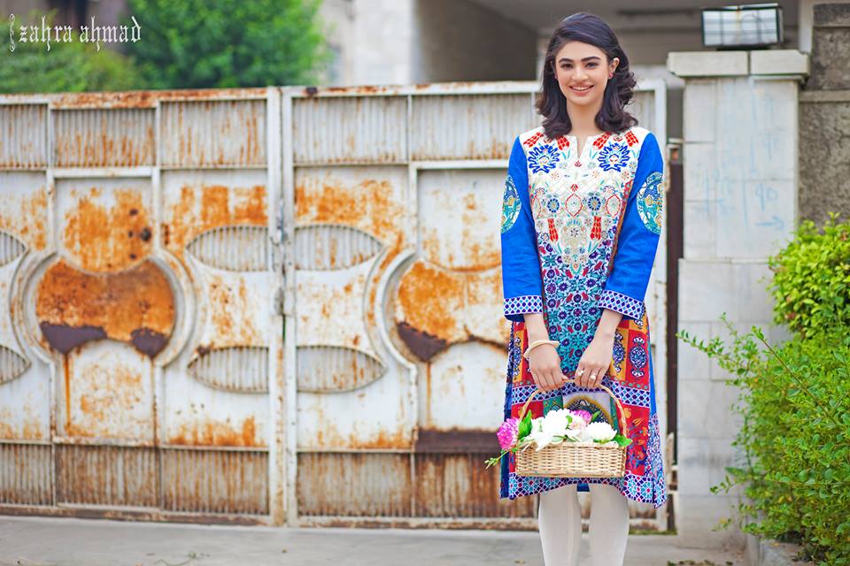 Zahra Ahmed Mystical Printed Shirts Tunics Collection 2015-16 (28)