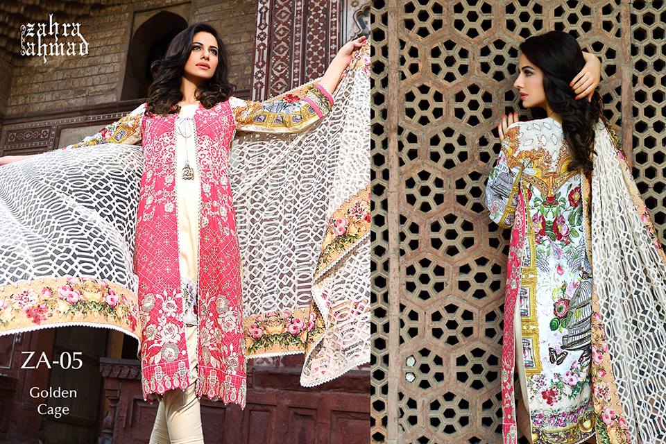 Zahra Ahmed Mystical Printed Shirts Tunics Collection 2015-16 (41)