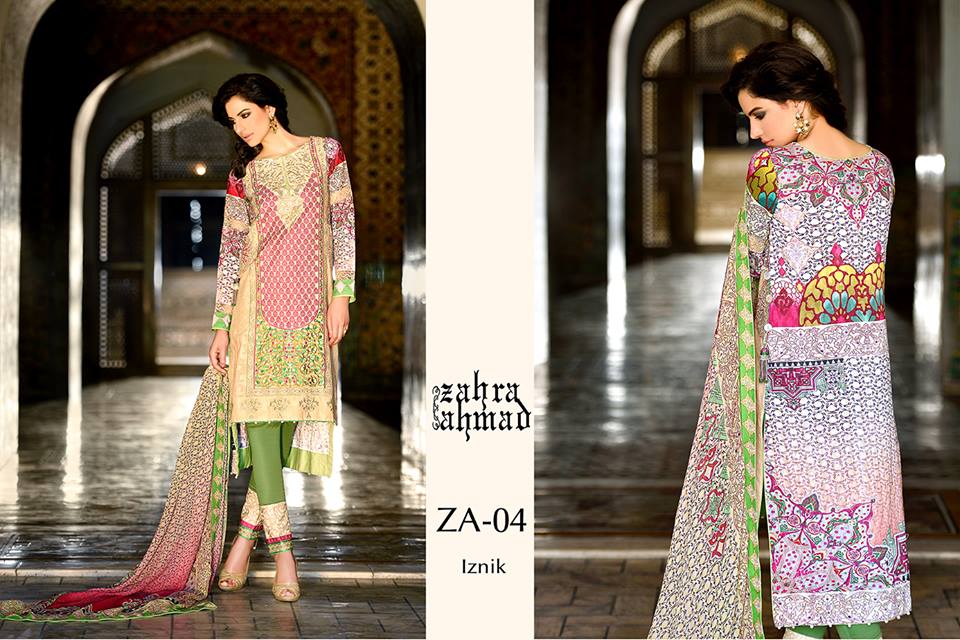 Zahra Ahmed Mystical Printed Shirts Tunics Collection 2015-16 (9)