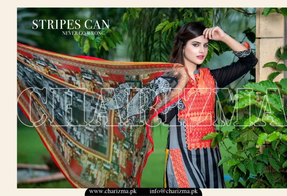Charizma Luxury Embroidered Lawn Dresses Collection 2015 (1)