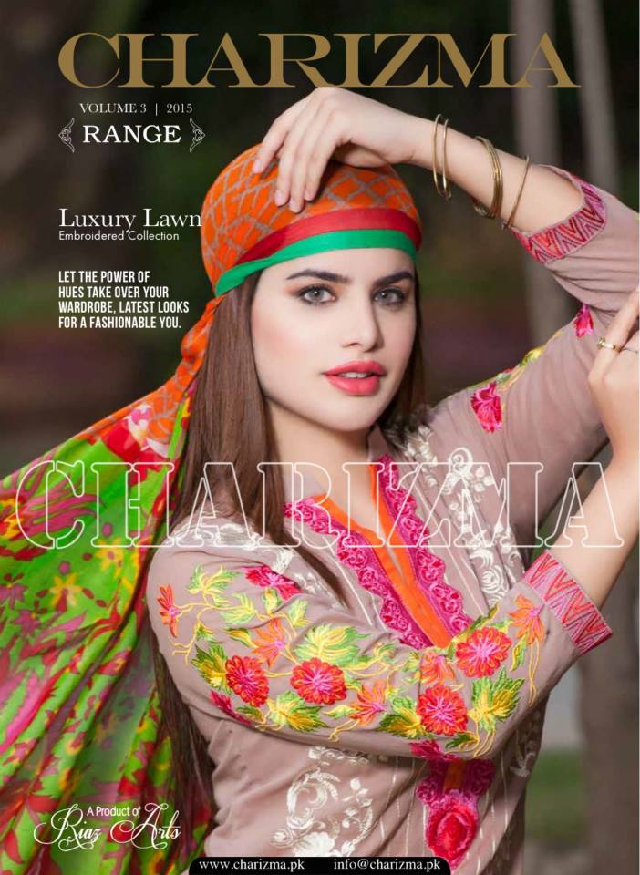 Charizma Luxury Embroidered Lawn Dresses Collection 2015 (3)