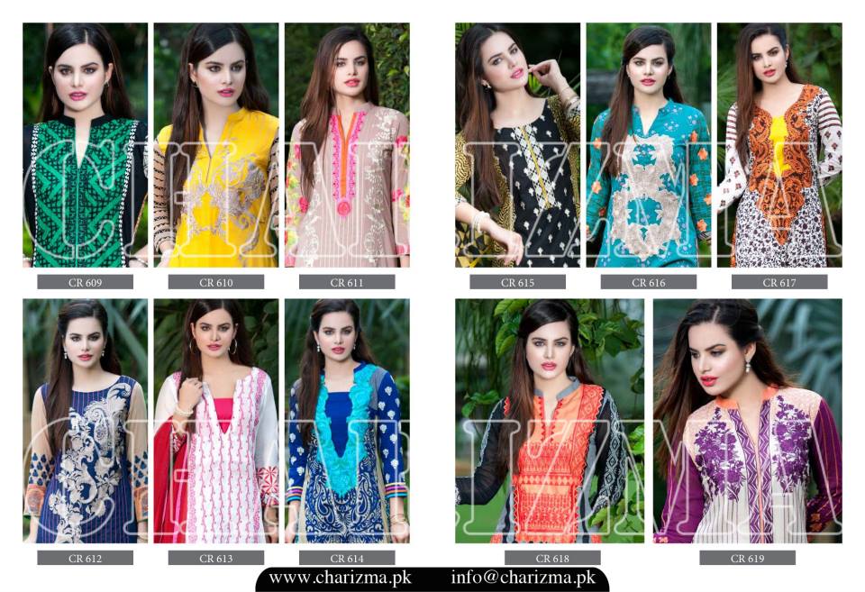 Charizma Luxury Embroidered Lawn Dresses Collection 2015 (4)