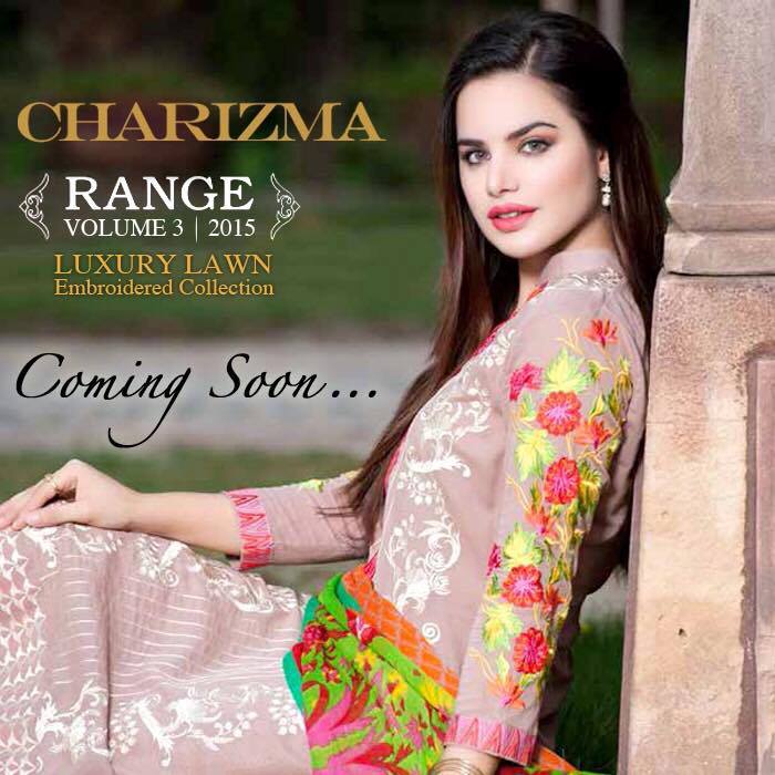 Charizma Luxury Embroidered Lawn Dresses Collection 2015 (6)