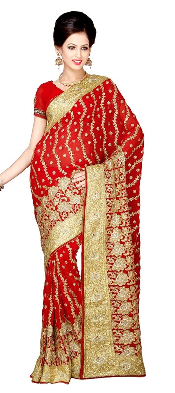 Latest Indian Bridal Wedding Saree Designs Collection 2015-2016 (5)