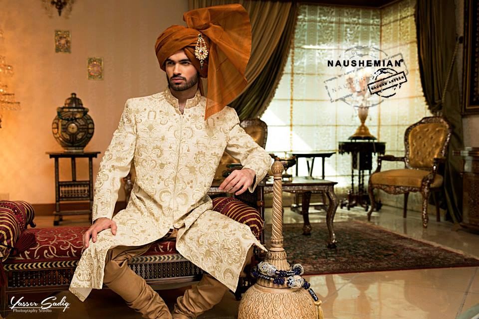 Nauman Arfeen Groom Wedding Sherwani Collection 2015-2016 (11)