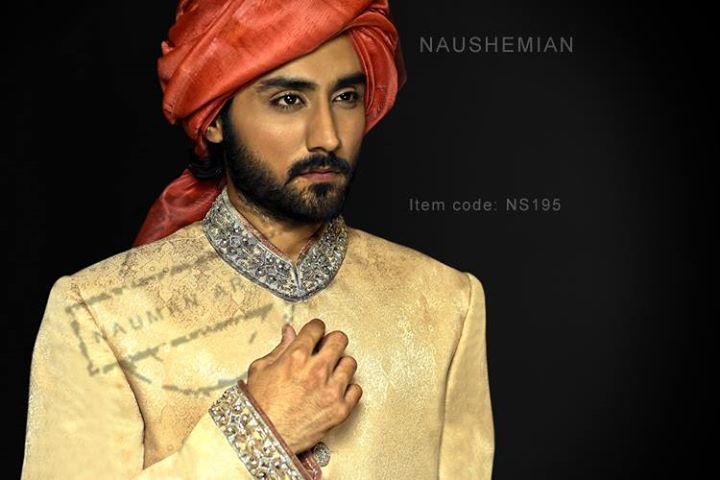 Nauman Arfeen Groom Wedding Sherwani Collection 2015-2016 (22)