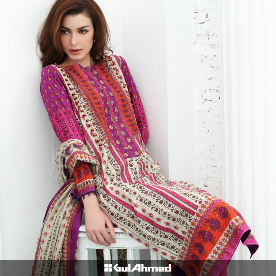 Gul Ahmed Mid Summer Cambric Dresses 2015-2016 (4)