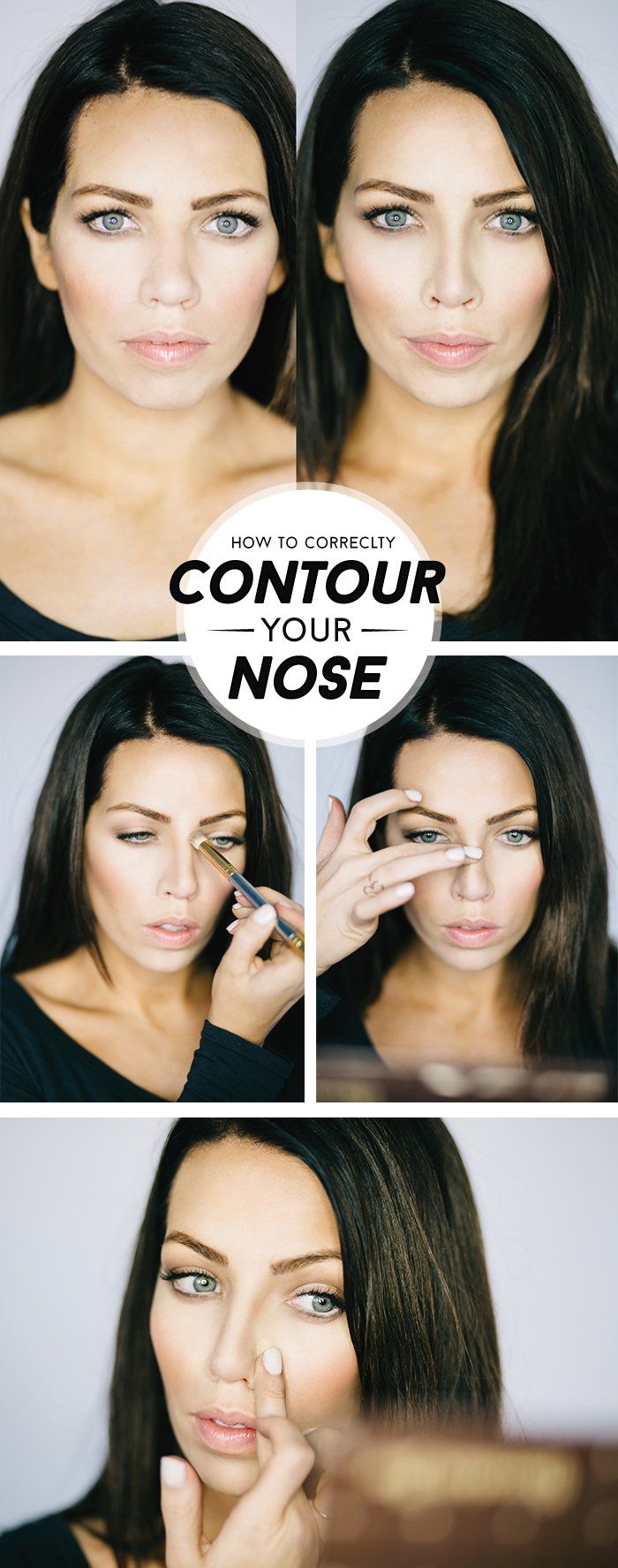 How to Get Thinner Nose with Makeup- Step by Step Tutorial (7)