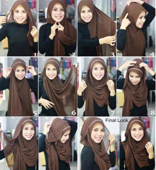 Latest Hijab Styles Tutorials & Designs 2015-2016 (11)