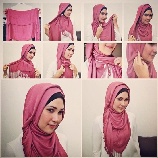 Latest Hijab Styles Tutorials & Designs 2015-2016 (7)