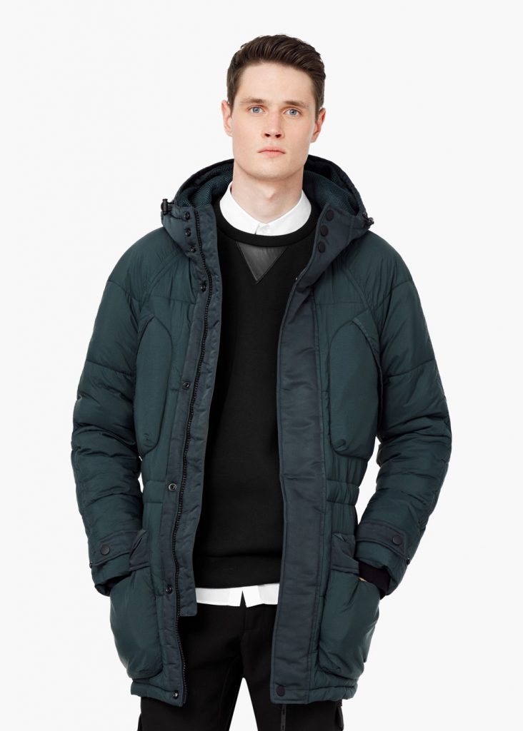 hooded water repellent coat