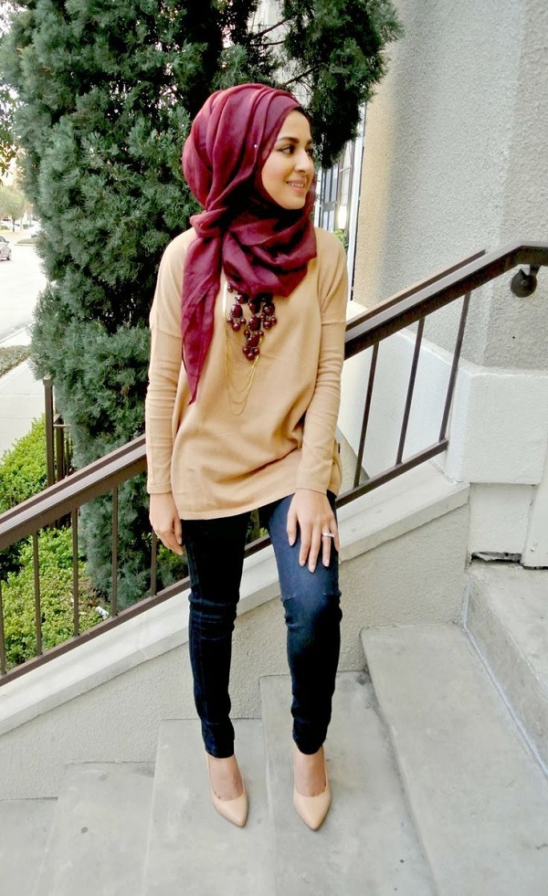 Casual Wear Hijab Styles with Jeans Trends 2016-2017 (10)