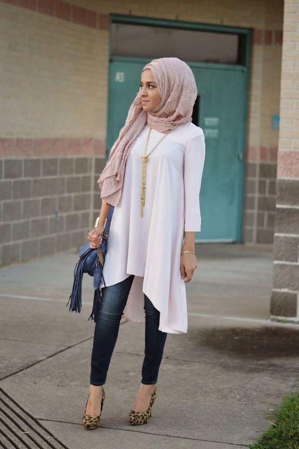 Casual Wear Hijab Styles with Jeans Trends 2016-2017 (16)