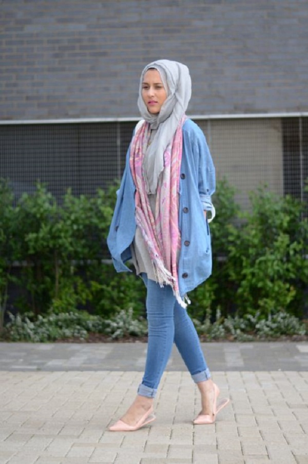 Casual Wear Hijab Styles with Jeans Trends 2016-2017 (21)