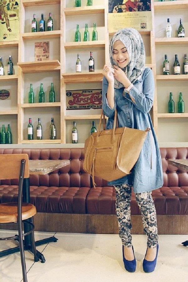 Casual Wear Hijab Styles with Jeans Trends 2016-2017 (25)