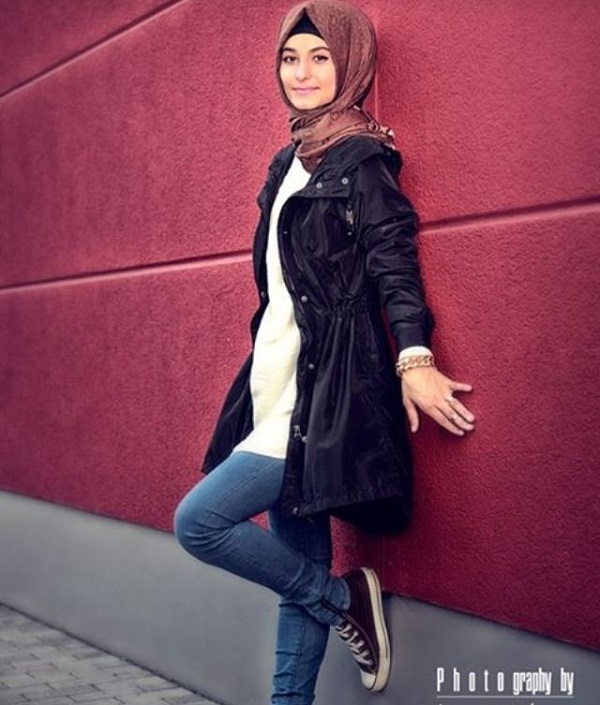Casual Wear Hijab Styles with Jeans Trends 2016-2017 (26)