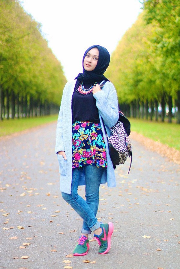 Casual Wear Hijab Styles with Jeans Trends 2016-2017 (27)