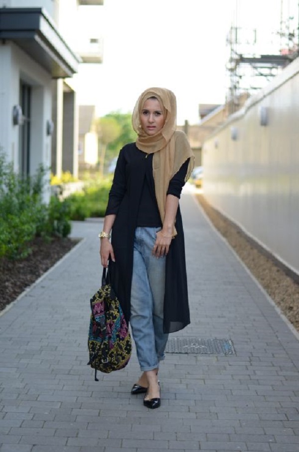 Casual Wear Hijab Styles with Jeans Trends 2016-2017 (4)