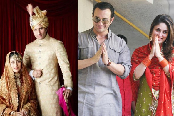 Kareena Kapoor Saif- Top 10 Famous Indian Celebrity Wedding Dresses Trends (4)