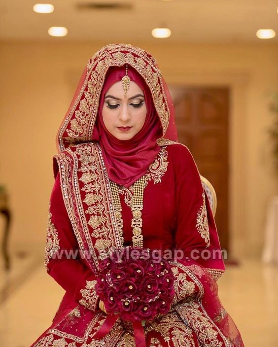 pakistani wedding hijab styles