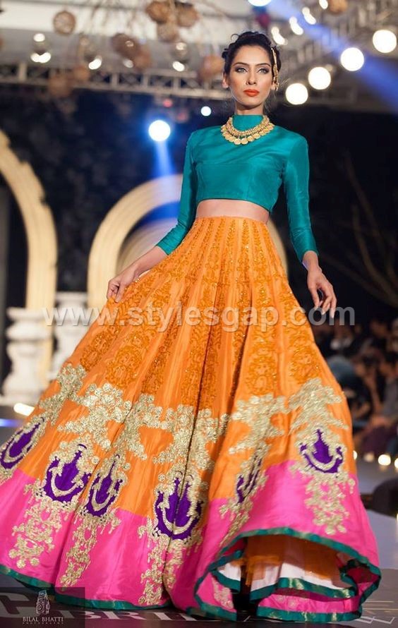 simple lehenga choli designs pakistani
