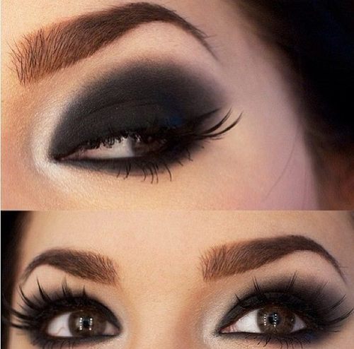 Black Smokey Eyes Makeup Tutorial Step by Step (7)