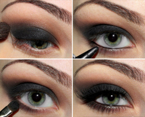 Black Smokey Eyes Makeup Tutorial Step by Step (8)