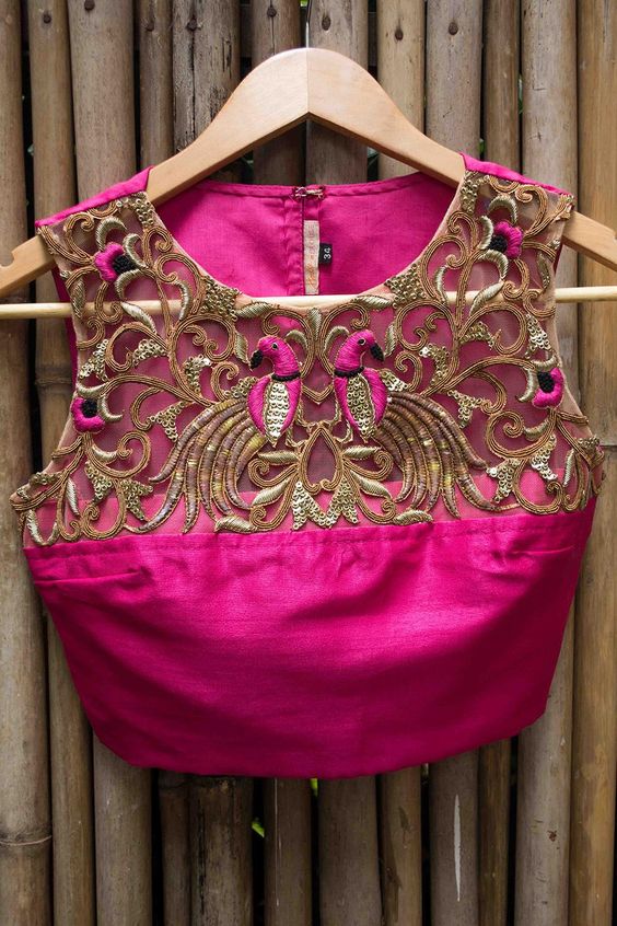 Cutwork Blouses- Top 5 Most Popular Embroidered Sarees Blouses Trends for Women (4)