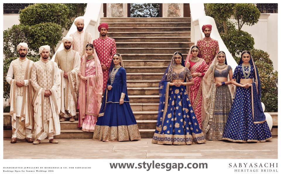Sabyasachi Mukherjee Latest Wedding Dresses 2016-2017 Collection. Lehengas, Sarees (23)