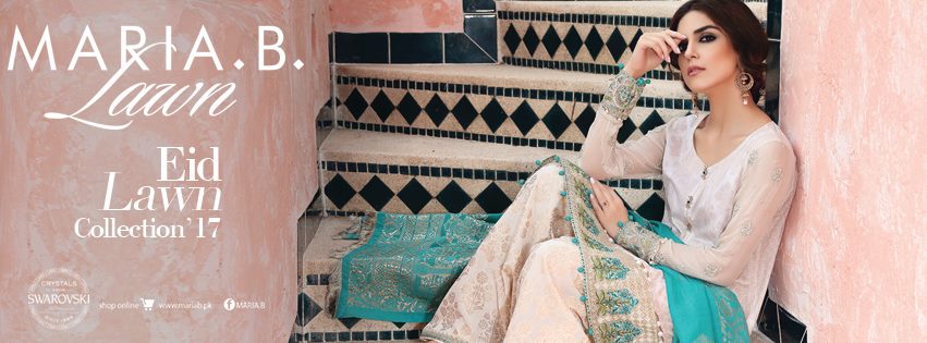Latest Maria B Eid Lawn Dresses Designs Collection 2017-2018 (8)