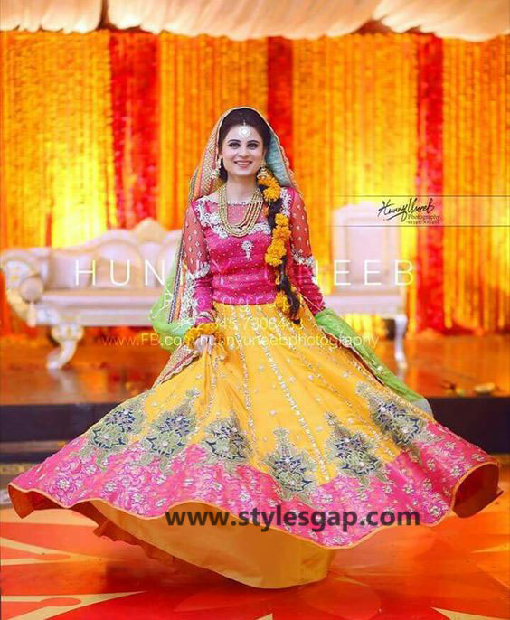 Mayun Bridals Makeup Looks & Dresses Designs & Trends (11)