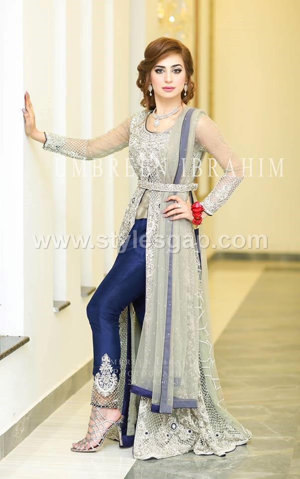 Pakistani Waist Belt Dresses Designs Party Wedding 2024 Styles