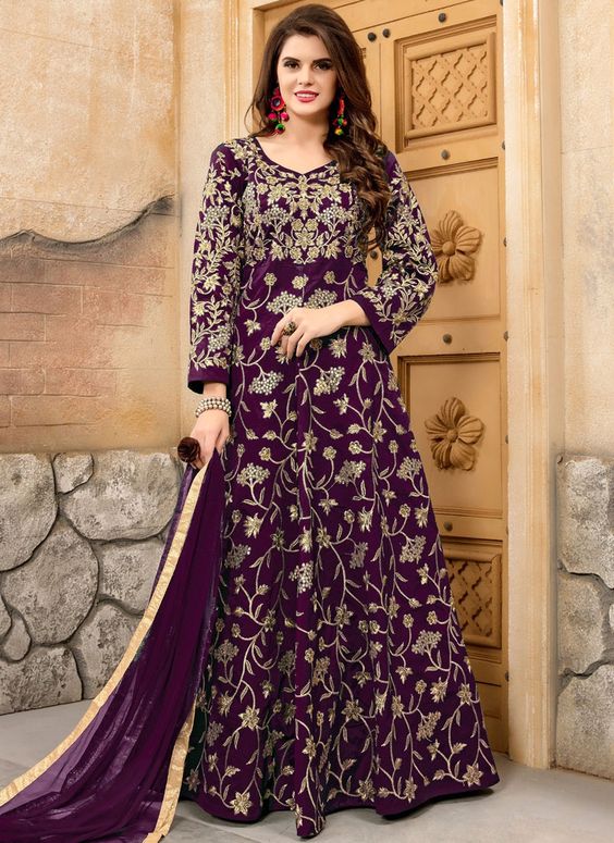 pakistani velvet dresses 2018