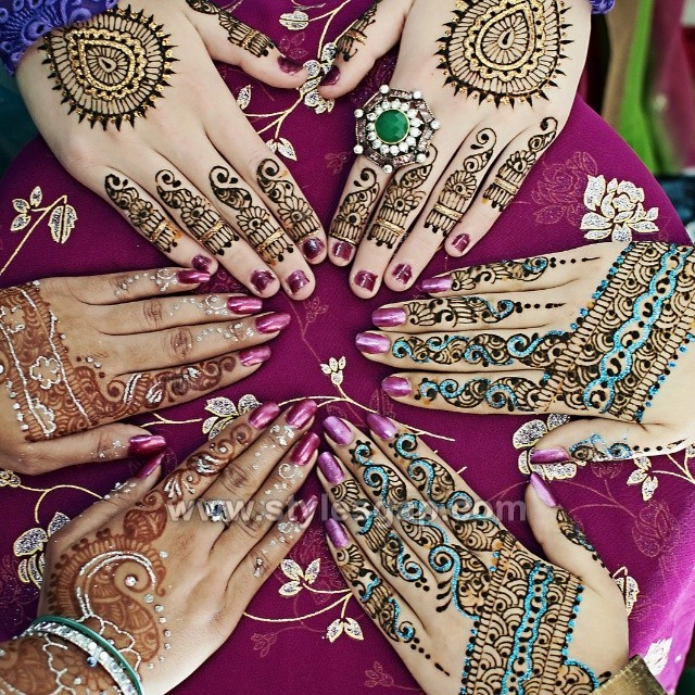 Stylish Eid Glitter Mehndi Designs (12)