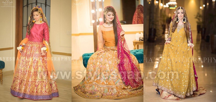 mehndi bridal dresses 2018