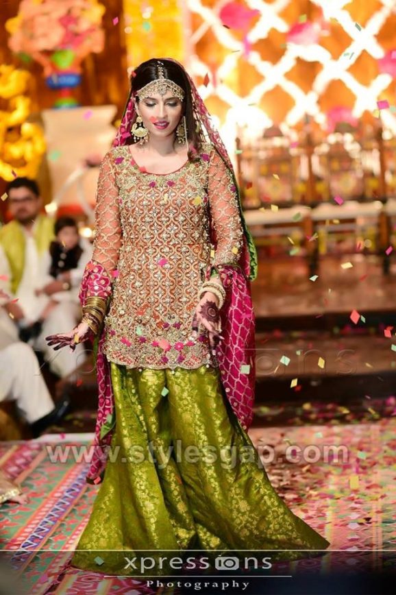 mehndi bridal sharara