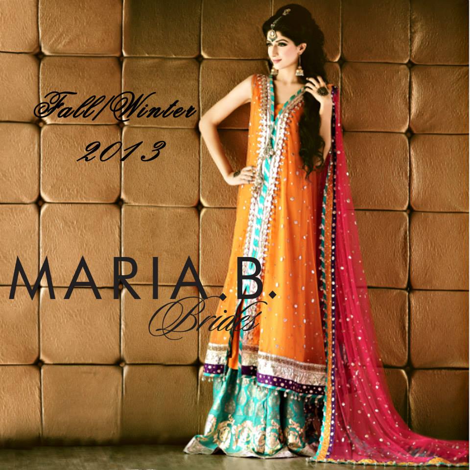 maria b mehndi dress 2018