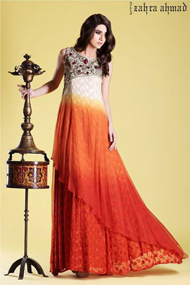 Latest Party Wear Frocks and Gowns By Zahra Ahmed (4)